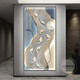 ZOCI porch hanging paintings are facing the entrance door with high-end sense with lights led with lights Jiuyu Picture Light luxury entrance entrance door decoration painting HJ-6625 Light luxury gold 120*240 cold white light intelligent insert