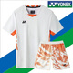 Yonex's new badminton uniform for men and women quick-drying breathable short-sleeved competition uniform for couples golf T-shirt customization silver 9227 meters white shorts 2XL