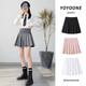 Jupe de filles 2025 Nouvelle jupe plissée grise Vêtements d'été pour les filles de style collégial jupe pour enfants à la jupe courte 160 [suggéré environ 155 cm]