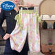 Disney baby girl summer suit 2025 new fashionable short-sleeved baby mosquito-proof pants casual summer two-piece set pink bow set [top + pants] 110 Recommended 100-110cm2-3 years old Recommended body