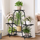Wojia flower stand floor-standing multi-layer iron art flower pot rack storage rack living room balcony pothos flower stand 941 gold
