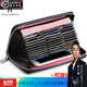WILLIAMPOLO brand luxury Paul men's genuine leather bag wallet integrated large capacity crocodile pattern 2025 new clutch bags black - two rows of 24 card positions