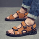 
MAGIOPY high-end brand men's shoes casual sandals men's summer new middle-aged fashion versatile open-toe beach shoes men's black 41
