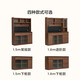
Lin's home sideboard integrated with solid wood strips tea cabinet walnut color wine cabinet medieval style tea cabinet storage cabinet UM3T [Floor-standing high cabinet] sideboard 1.5*1.9m