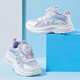 
Huili children's shoes mesh sneakers knob summer girls running shoes WZCL1396 white purple 31