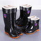 
Yunyouli (yunyouli) beef tendon bottom rain boots men's thick sole high tube water shoes plus velvet rubber shoes rain boots short tube water boots kitchen non-slip shoes 9928 black (no cotton added) 36