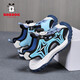 Jungen Zehen Sandalen Sommer 2025 Neue Kinder Beachschuhe mittelgroße Kinder Anti-Schlupf-Weiche Sohle Jungen Sports Sandalen TBDK983 Blau 39 Schuhlänge 24,5 cm