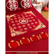 Mariage assis Blessing Coussin broderie de personnages de bénédiction pour cent de bénédiction coussin tôt et précieux fils mariée pressante lit de mariage coussin de mariage femme prépare les fournitures de mariage de grandes fleurs riches - assis assis