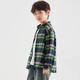 Duojia boys' shirts in spring and autumn children's casual retro lapel tops for older children handsome long-sleeved plaid shirts