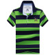 BUSEN ​​2025 SOMMER SOMMER NEUER MENDER MENSCHEN MEN MÄNNER PUSS COTTOR Kurzarm T-Shirt Slim Business Revers Strip Base Shirt 3882 Green M.