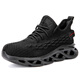 Chaussures de protection du travail pour hommes respirants à la semelle douce légère légers décontractée de la tête de la tête de la tête de la tête de la tête de la tête 844 ... '43 844 Black Flying Weaving Anti-Smashing Anti-Puncture