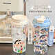 Chengliu mignon Xiaoxine Summer Water Cup Plastic Anti-Fall Cup grande capacité Special Kettle Straw Kettle High Aspect Transparent Powder-Lily of the Valley PC Water Cup-HST3882 Xiaoxin + Match