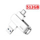 u盘手机电脑两用vivo鸿蒙双接口高速3.0金属定制苹果小米可用 银色128[G]
