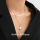 Amber Lollipop New Product Same as Li Yitong Amber Lollipop Baroque Pendant Necklace Women's Clavicle Chain Silk Road Series Golden Pearl Necklace (Horse Whip Chain)