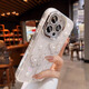 Mieyang Applicable to Apple 16promax mobile phone case iPhone 15 new rhinestone lens film 14pro pearl butterfly shell pattern 13 anti-fall 12 camera buttons all inclusive advanced [Solid color butterfly] AI camera buttons-Pearl rhinestone-with lens film iPhone 16pro