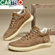 Zapatos para hombres de cartelo 2025 primavera y verano Nuevo tostado top top de mesa casual zapatillas de zapatillas de moda masculina hombres 983 color de arena 40