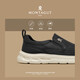 MONTAGUT old Beijing canvas shoes men's summer light and breathable lazier shoes comfortable and odor-proof soft sole casual loafer shoes black (leather shoe size) 41