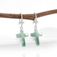 TIMESWIND natural A goods jadeite blue water cross earrings S925 silver inlaid jade earrings women's earrings blue water cross earrings D1106 S925 silver inlay (with certificate)