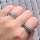 RSRDDY old phoenix jadeite ring plain ring jade ice blue water ring men and women ancient style thin strips women's style real jade ring mouth 21 (inner diameter 19.3MM)