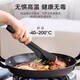 Fantasy thick-skinned orange food tongs barbecue tongs kitchen grilled steak tongs barbecue tools black food tongs