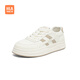 HaiLan Home (HLA) women's shoes casual sports lightweight and high-rise casual board shoes small white shoes HDAYXW2CDQ097 rice apricot color 35