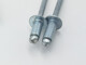 Beyzk Full Fer Opening Type Core Pulling Rivet Round Head Carbon Steel Galvanisé Tirling Rivet Iron Tiler Nail Acier Pulling Nail Straight Fer Round Head 6 * 12250