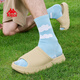 KAPPA Slippers Men's 2025 Summer New Sports Slippers Anti-Slip Beach Shoes Men's Thick-Soled Fashionable Slippers Winter White 41-42