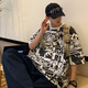 Summer new blockbuster comic printed short-sleeved T-shirt-HT1585 Hong Kong style white M