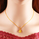 Liu Dawen gold necklace women's 9999 pure gold chain pure gold pendant small apple real gold set chain Chinese Valentine's Day gift set of pendants about 5.08-5.3g (including labor fee 20)