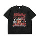 Yunzhaolu XFM national trend brand vintage retro print heavy wash-out short-sleeved T-shirt ins small neckline half-sleeved tee X6630 M