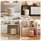 Zhongtao Cream Style Makeup Stool Dressing Stool Girls Bedroom Dressing Table Chair Cloakroom Cute High-End Round Stool Donut Stool Cream White
