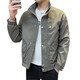 DVHNMK brand men's jacket men's spring and autumn new style business casual stand collar high-end jacket work jacket green-[spot quick delivery] regular M