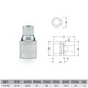 SATA Big Flying Flying Hexagonal Star Maneve Tool 12.5mm Ratchet Llave de 6 ángulos Bouganina Coste de carcasa E-Type 13701 13708/E24