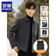 ROMON lapel double-sided velvet jacket men's woolen woolen coat short jacket men's autumn and winter British style thickened fashion dark gray (removable goose down liner) M (125Jin Jin is equal to less than 0.5 kg)