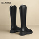 Daphne Slim Boots Women's Autumn and Winter Plus Velvet 2025 New Style Hot Girl Boots No More Than Knees V-mouth Knight Boots Advanced
