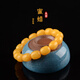 Her Generation Natural Beeswax Amber Date-Shaped Bracelet Premium Russian Chicken Butter Yellow Bracelet Comes with Certificate Birthday Gift for Boyfriend 10*12MM 1(766491)
