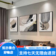 MeiYouChun (MeiYouChun) black, white and gray abstract art sofa background wall decorative painting sense living room hanging painting modern simple three JD13786 left and right 30*40 middle 60*40 texture oil canvas p