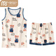 Pajamás integrado modal con almohadilla de mama para mujeres en verano en algodón puro chaleco delgado para mujeres en verano traje de ropa para el hogar sin mangas para niñas con almohadilla para el pecho para mujeres-y9859 l Las mujeres sugieren 100-120jin [Jin equivale a 0,5 kg]