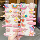 Children's Internet Celebrity Cartoon Hairpins Korean Princess Hairpins Girls Little Girls Broken Hair BB Hairpins Cute Baby Hair Accessories TS122-06 Purple Rainbow Hairpins 14-piece Set