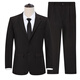 GOKU suit suit men's casual suit male college student DK uniform graduation dress formal black suit + black pants + white shirt + black tie 5XL weight 180-190Jin Jin equals 0.5 kg