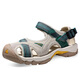 Sandalias de playa de Humtto Sandalias Holce Zapatos de senderismo al aire libre Baotou Sandalias deportivas para mujeres Beige/Dark Green 37