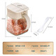 Baijie seasoning box set glass seasoning jar salt jar kitchen seasoning storage box sealed jar with spoon seasoning box large diameter 300ml three packs