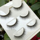 Hanbel 3D false eyelashes natural nude makeup sharpened Internet celebrity upper eye hair curled thick short style plain false eyelashes eyelash simulation C-04 (thick point) 3 pairs - free small glue