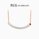 Chao Acer Smiling 18K Gold Necklace for Women Rose Gold Set Chain Neck Jewelry Double Sided Gift for Girlfriend Birthday YD Chain Length Approximately 42cm + Extension Chain