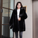 
Winter home brand imported mink coat for women whole mink medium length hooded mink fur fur coat for women with hat winter black XL 120Jin[Jin equals 0.5 kg]-140Jin[Jin equals 0.5 kg]