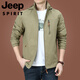 Jeep Spirit Outdoor Men's Jacket Autumn and Winter 2025 Nuevo ropa de otoño para hombres de mediana edad más chaqueta de vellón primavera y otoño grueso 9898 estilo azul oscuro más lana 5xl
