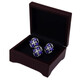 Shijun (Shijun) Herrenbrosche Anzug Brosche plattierte Platin -Zirkonkristall Charming Purple Duke Silber Retro Kragen Pinnese Anzug Brosche Deep Blue Duke Platinum Brosche + Manschettenlink Set