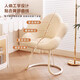 Shitingge Makeup Chair Backrest Beauty Stool Internet Celebrity Makeup Chair Backrest Dressing Chair Cream Style Stool Girls Bedroom Flower Bold and Thickened/Can Lift and Rotate Cherry Blossom Pink