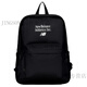 New Balance Sports y Casual Zipper Closure Fabric Mochila hombres y mujeres del mismo estilo pareja negra negra