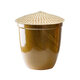 Paille tissée couvercle grand couvercle couvercle couvercle roseau à la main le couvercle de pomme-tissu de paille de paille en aluminium Pot de chauffage
